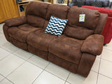 Brown 3 seater double recliner - HH1080